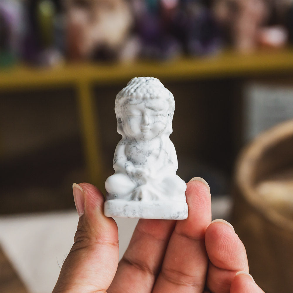 Howlite Buddha