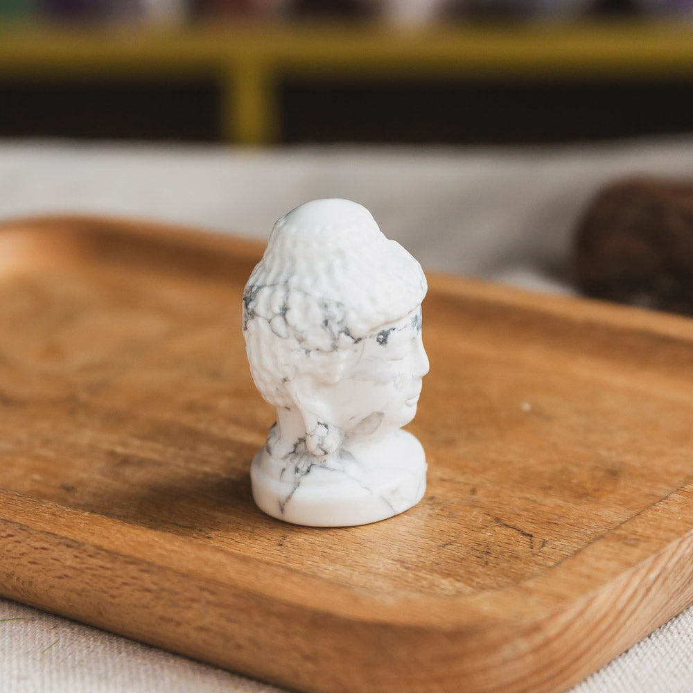 Howlite Buddha Head