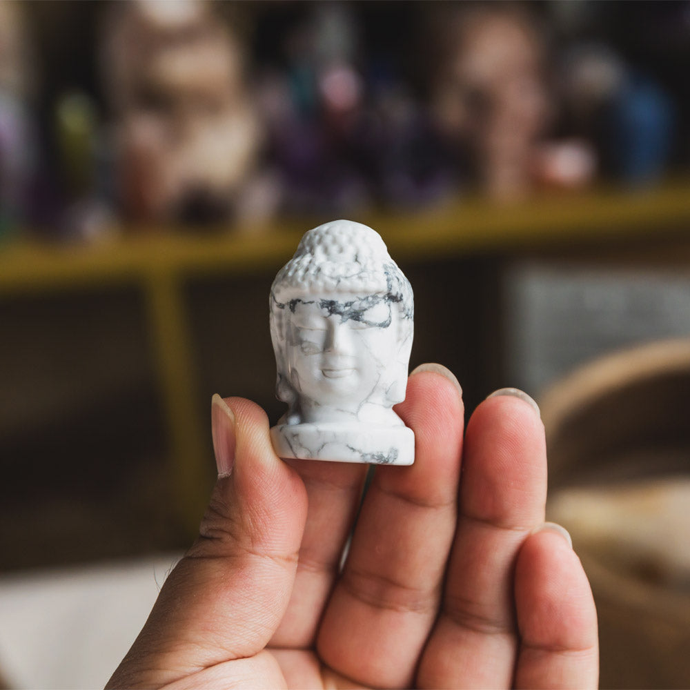 Howlite Buddha Head