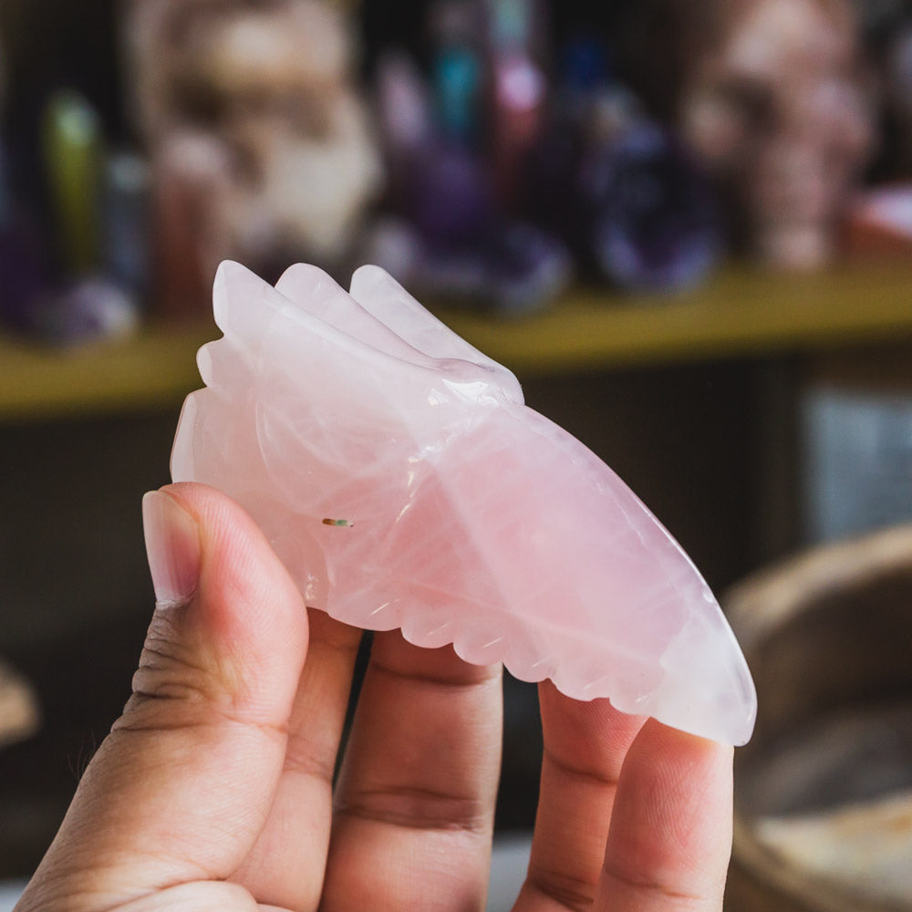 Rose Quartz Bird Head