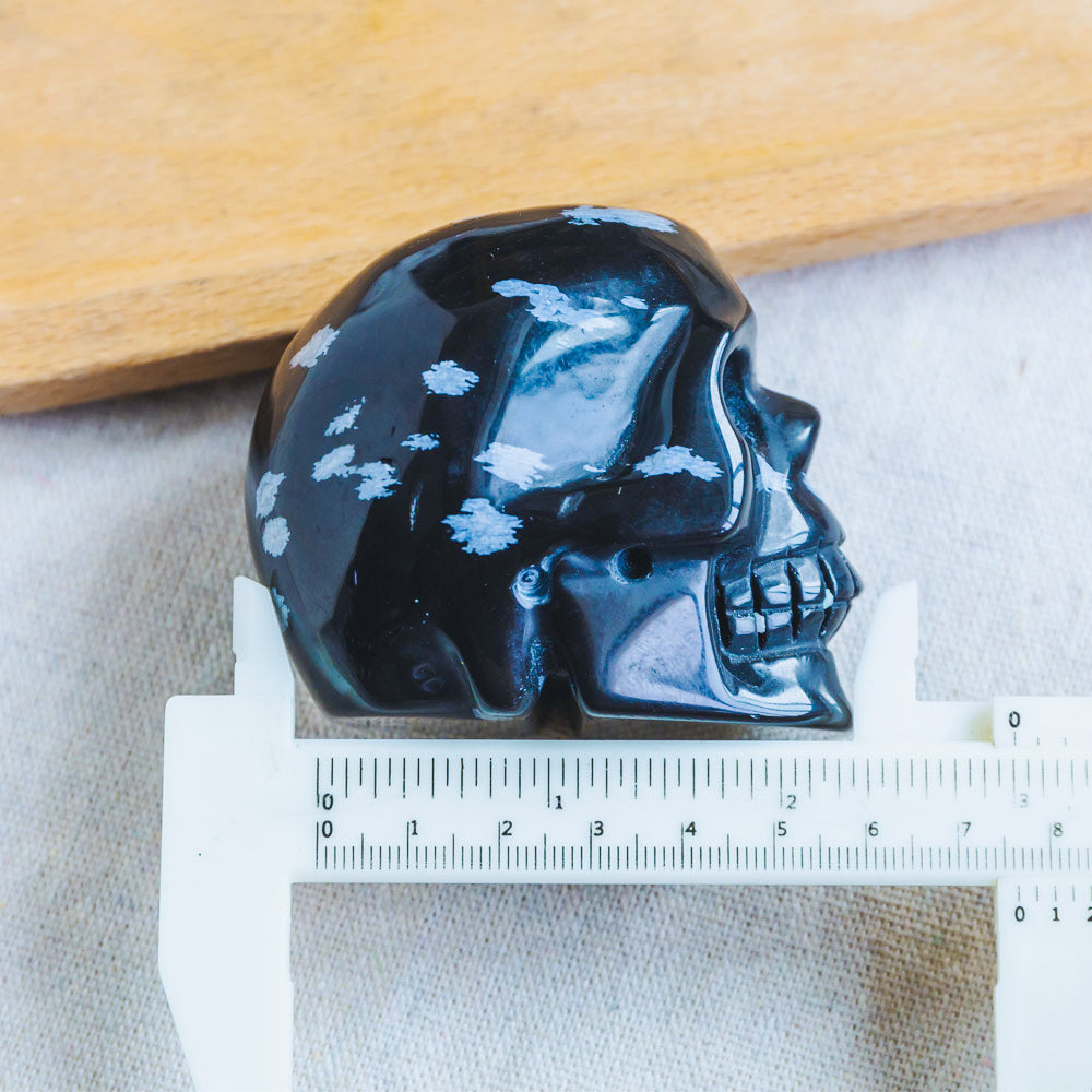 Snowflake Obsidian Skull