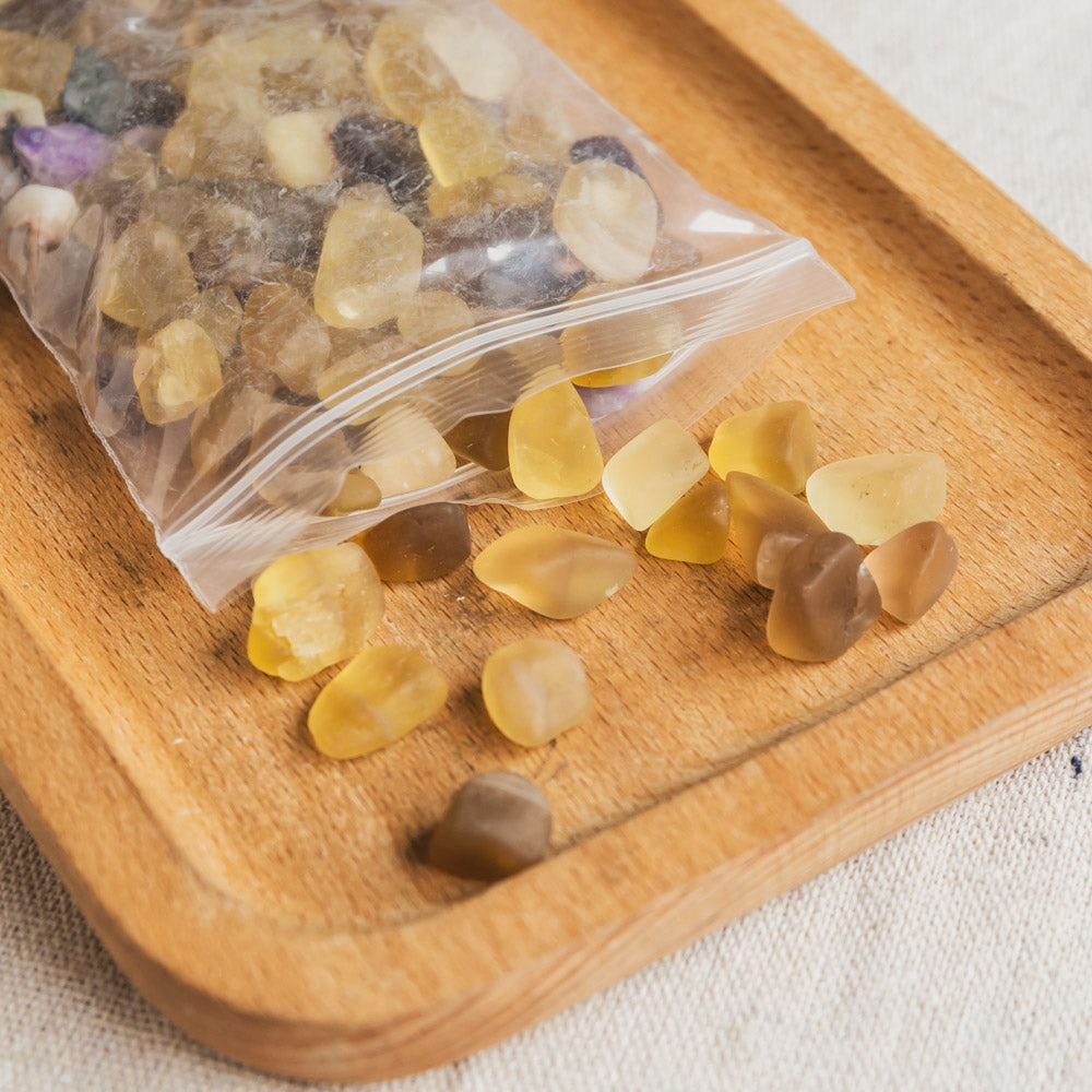 Yellow Fluorite Chips100g