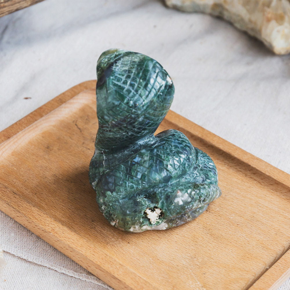 Moss Agate Cobra/Snake