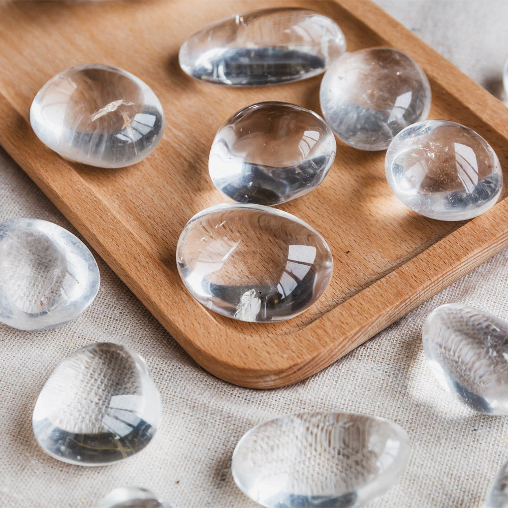 Clear Quartz Palm Stone