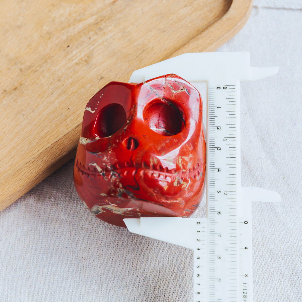 Red Jasper Jack Skull