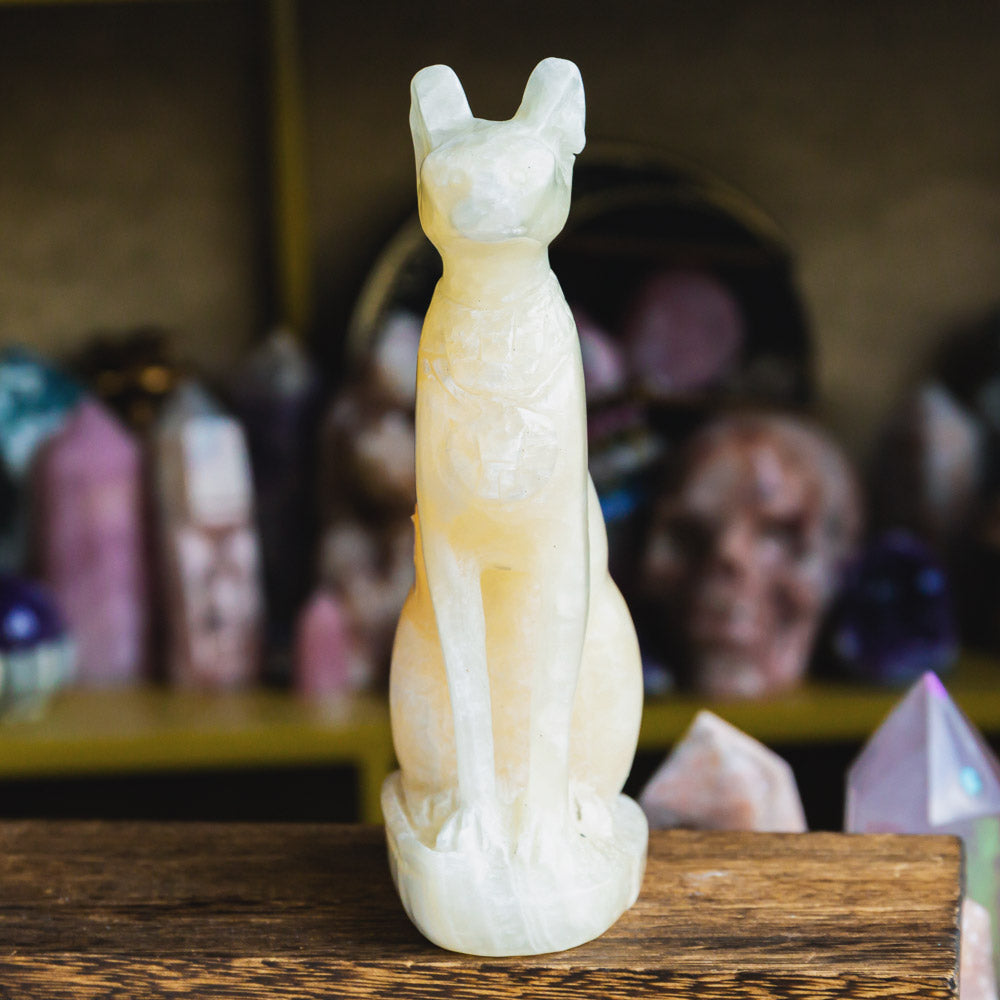 Orange Calcite Egypt Cat