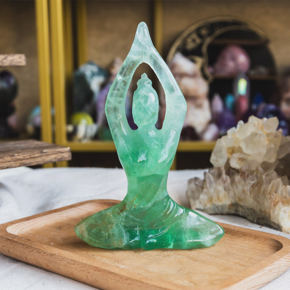 Green Fluorite Yoga Goddess