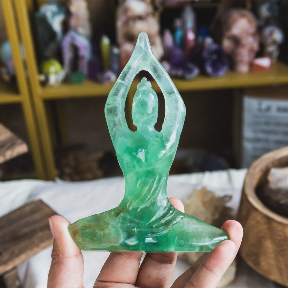 Green Fluorite Yoga Goddess