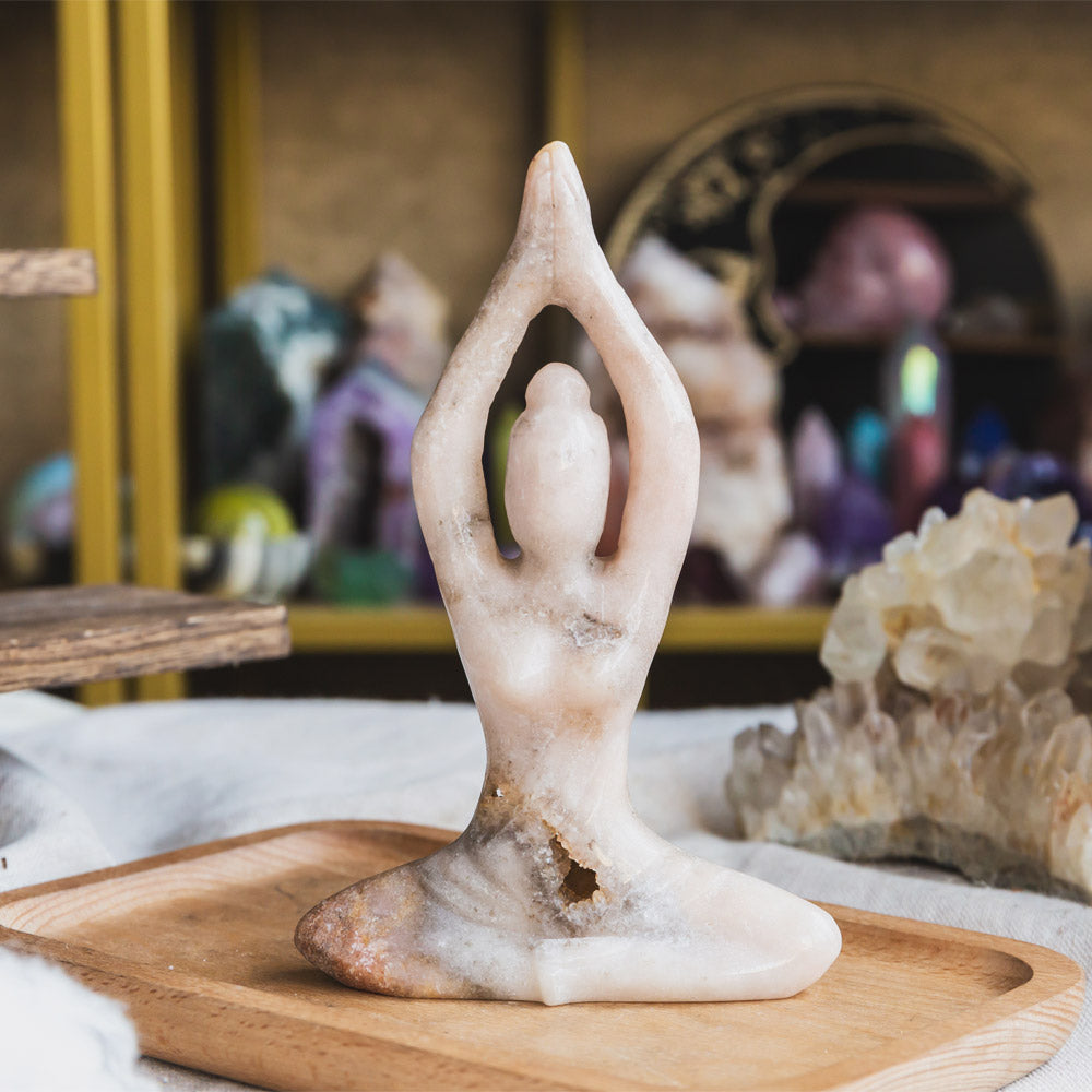 Pink Amethyst Yoga Goddess