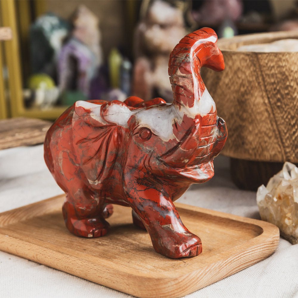 Red Jasper Elephant