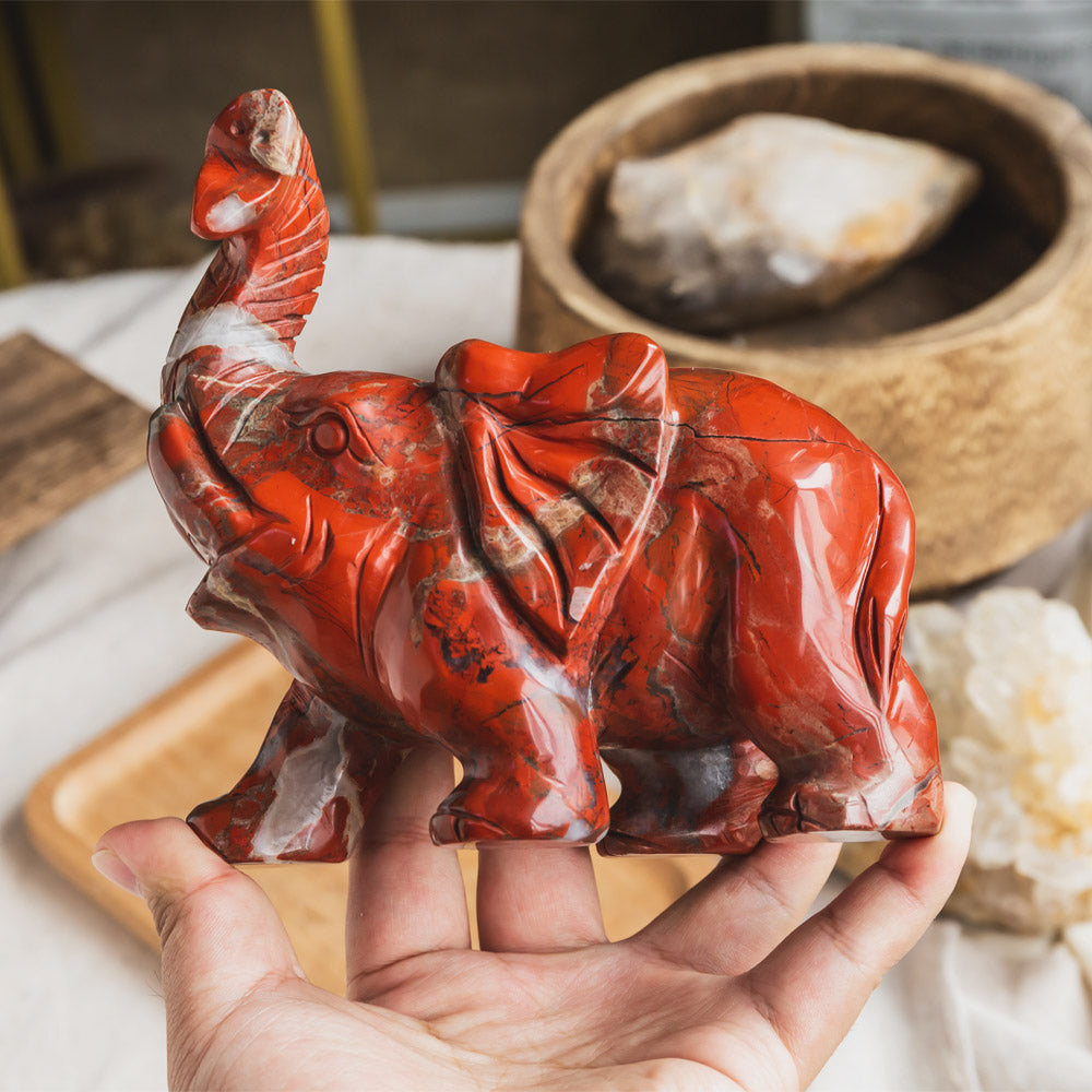 Red Jasper Elephant