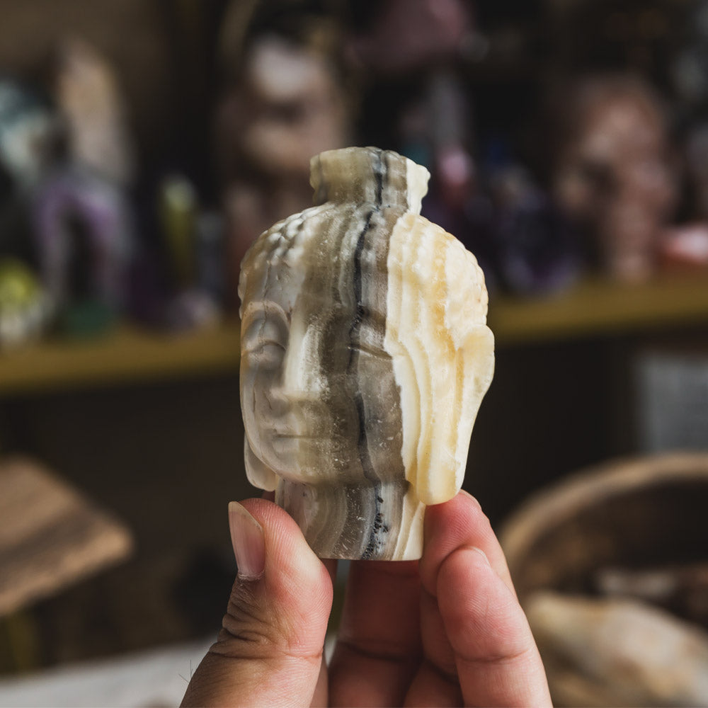 Zebra Calcite Buddha