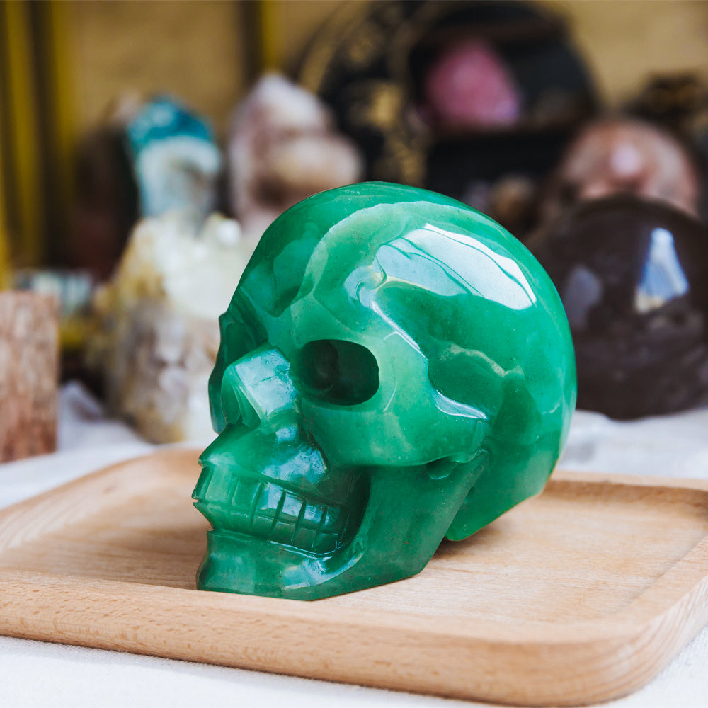 Green Aventurine Skull