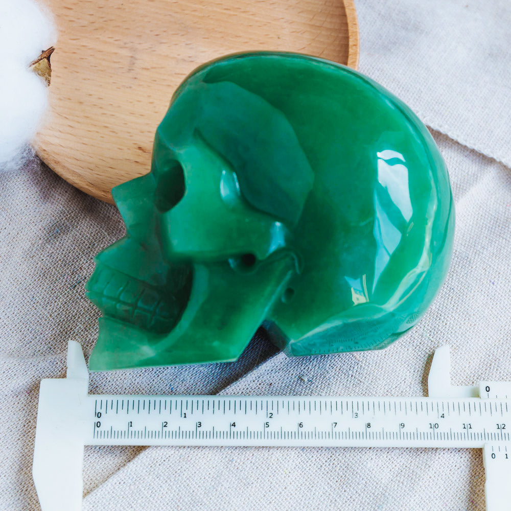 Green Aventurine Skull