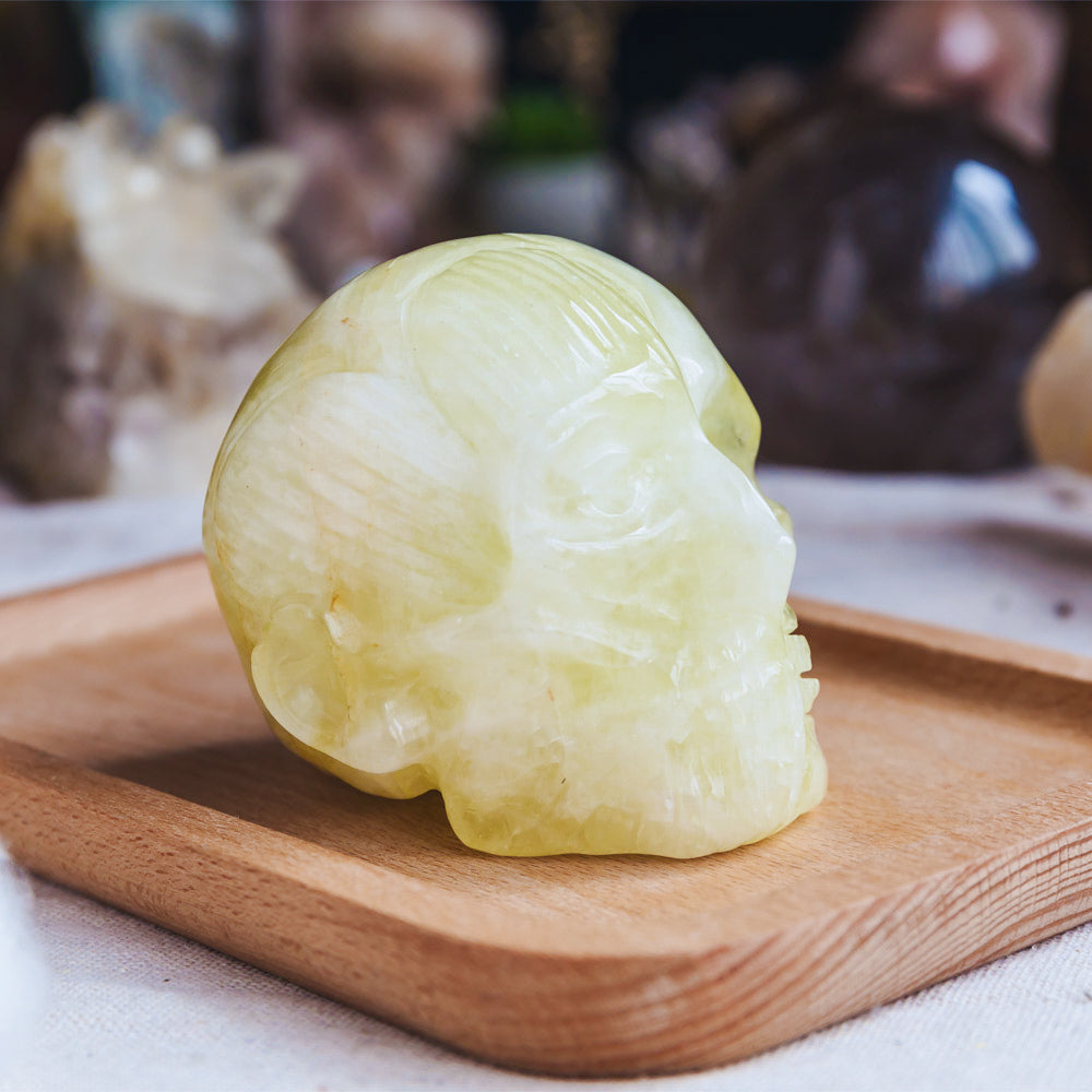 2.5" Citrine Muscle Skull