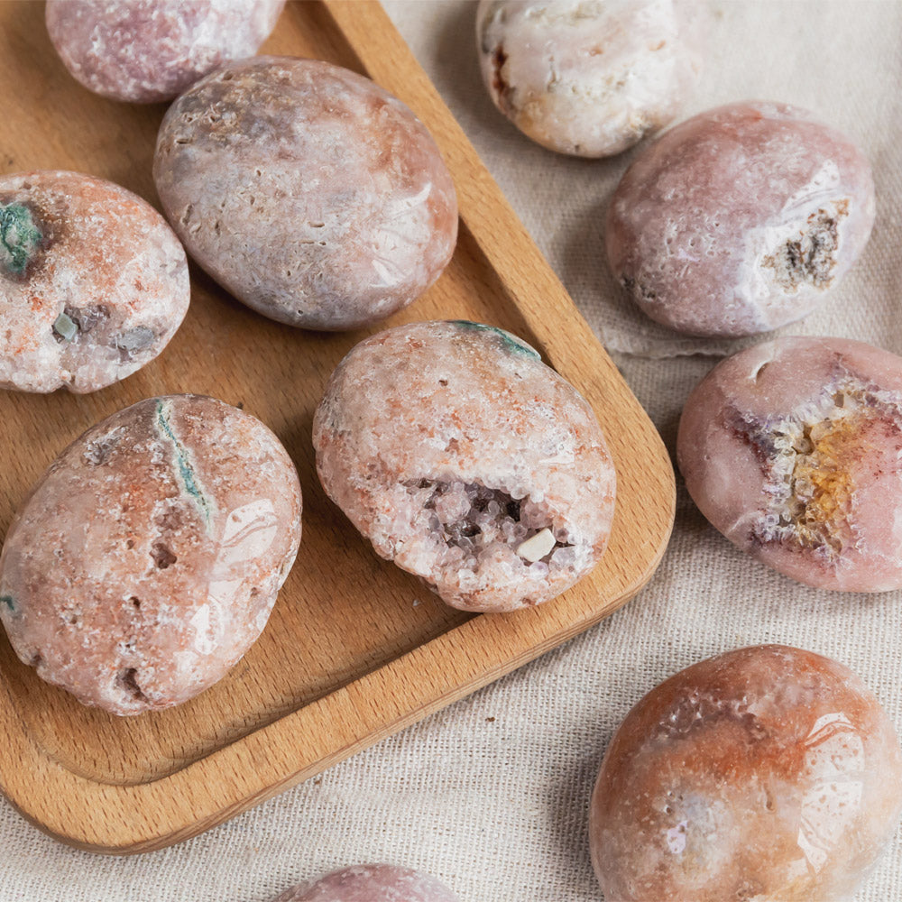 Pink Amethyst Palm Stone