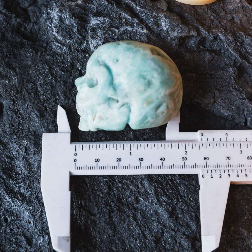 2''Blue Aragonite Skull