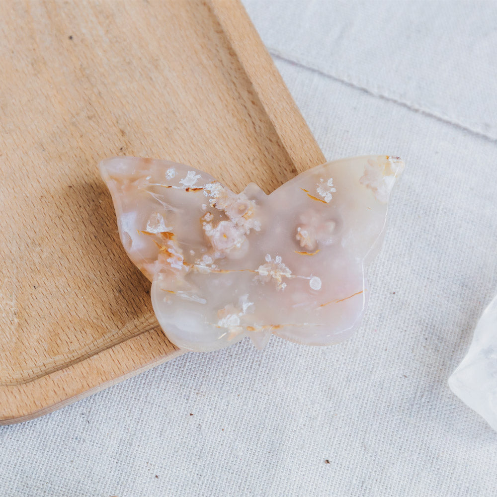 Flower Agate Butterfly