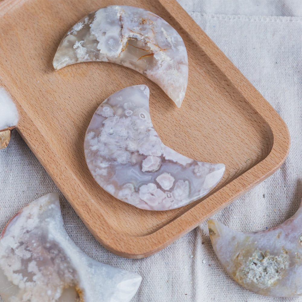 flower Agate Moon