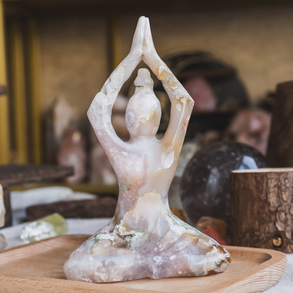 Flower agate Yoga Goddess