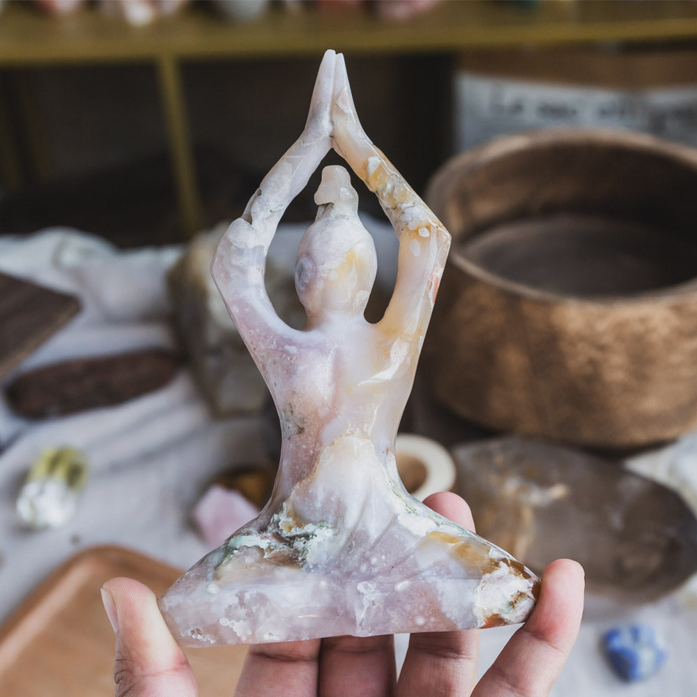 Flower agate Yoga Goddess