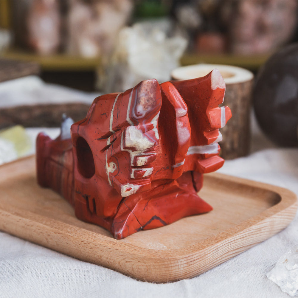 Red Jasper Dragon Head