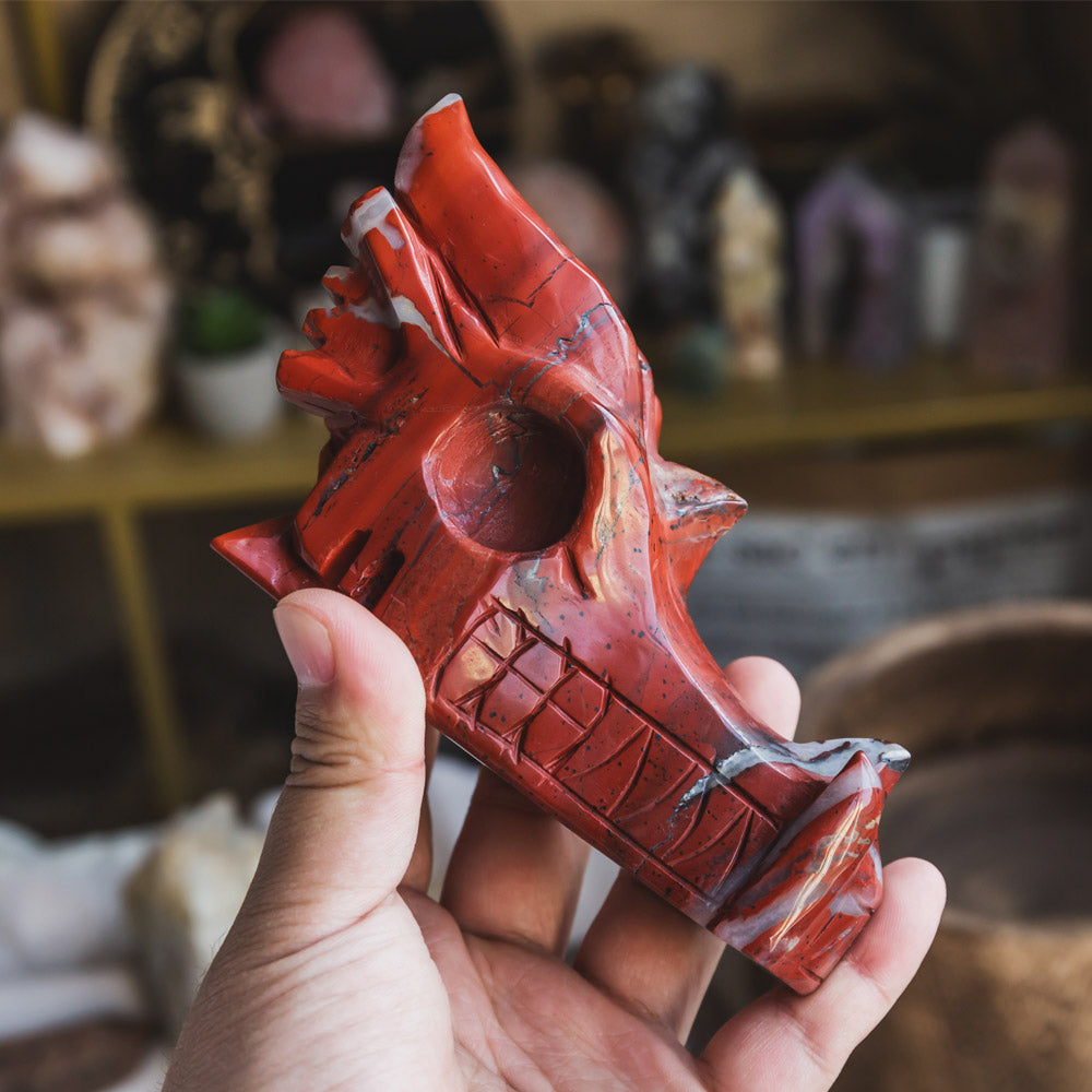 Red Jasper Dragon Head