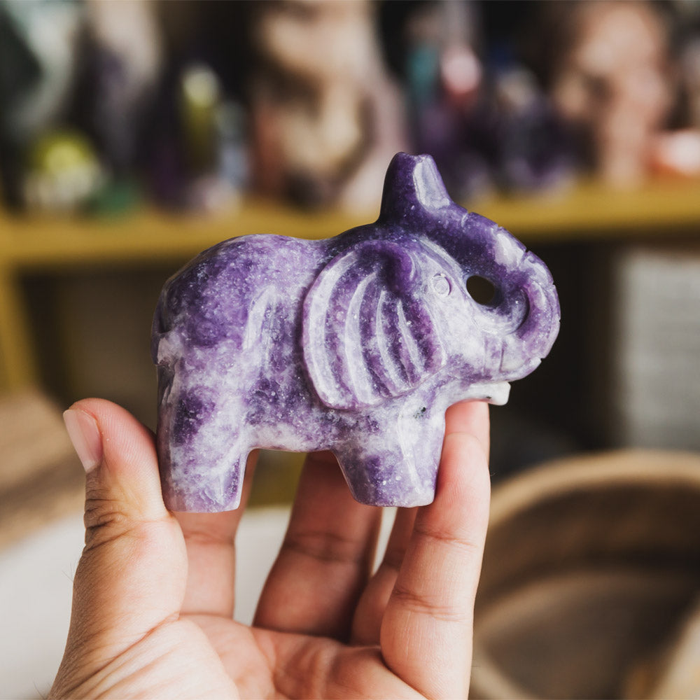 Lepidolite Elephant