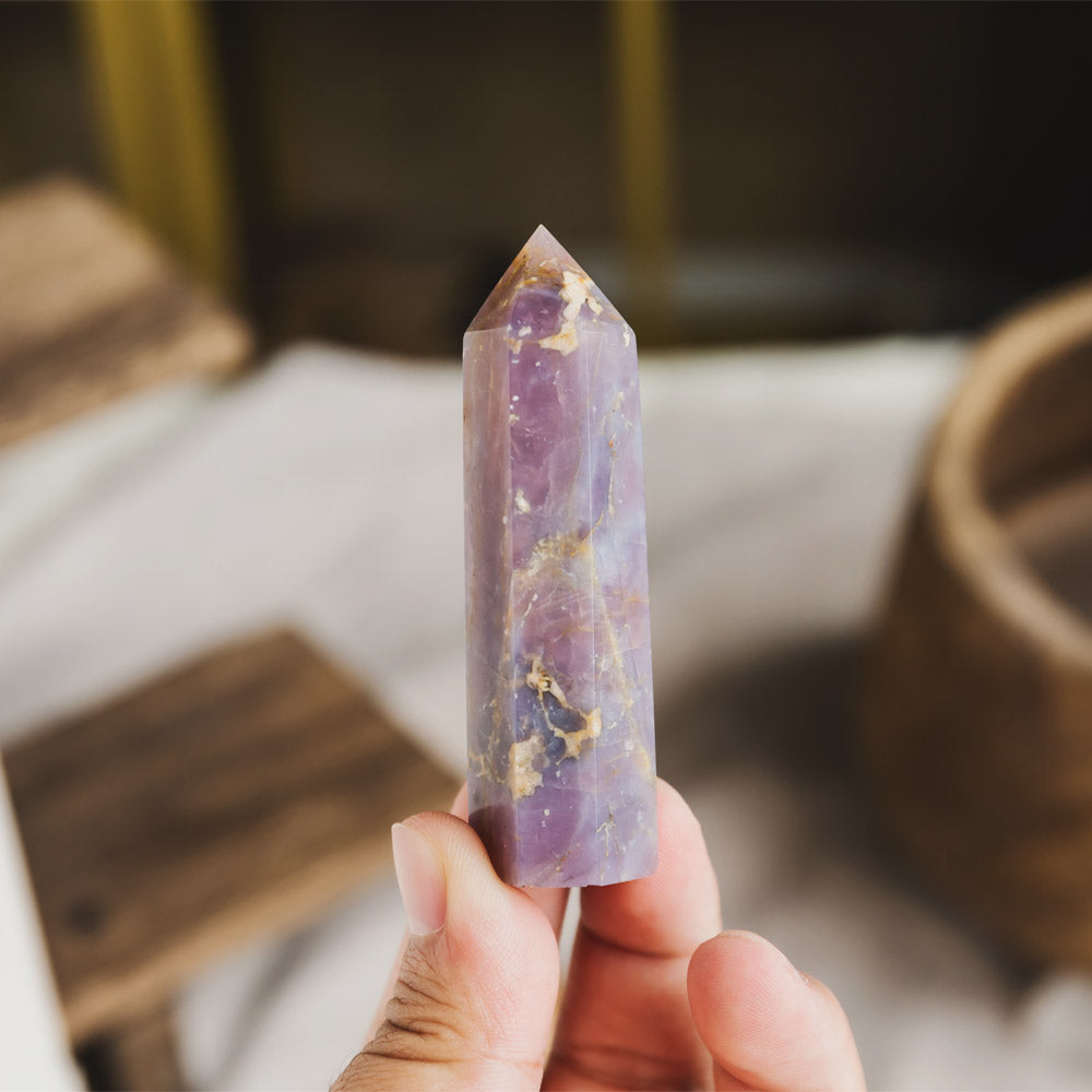 Lavender Rose Quartz Point