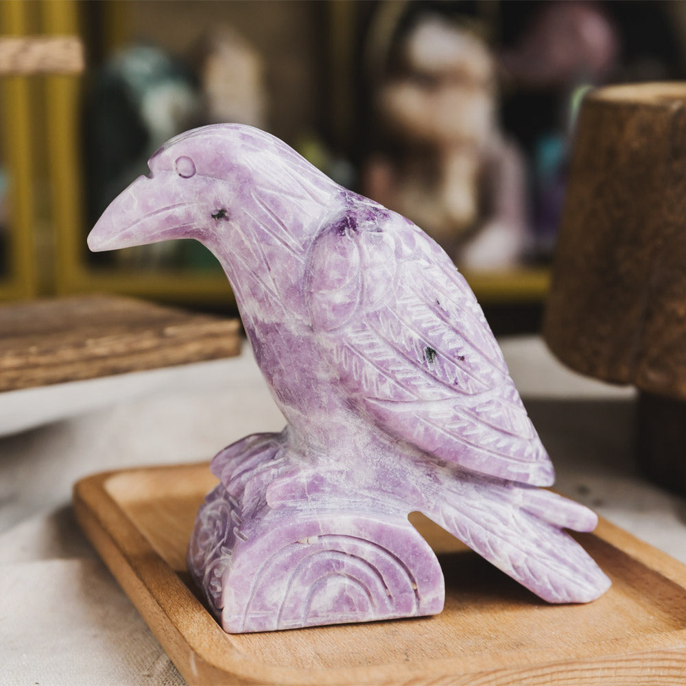 Lepidolite Crow