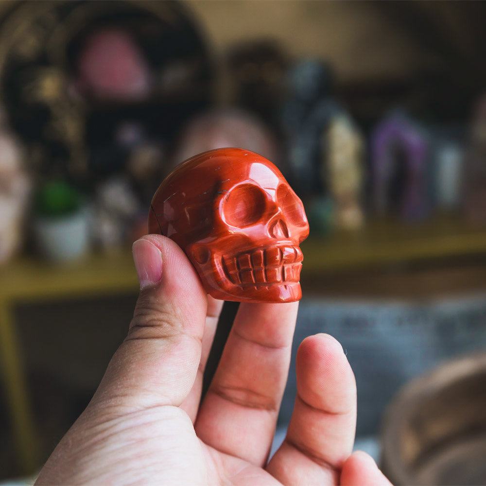 2" Red Jasper Skull