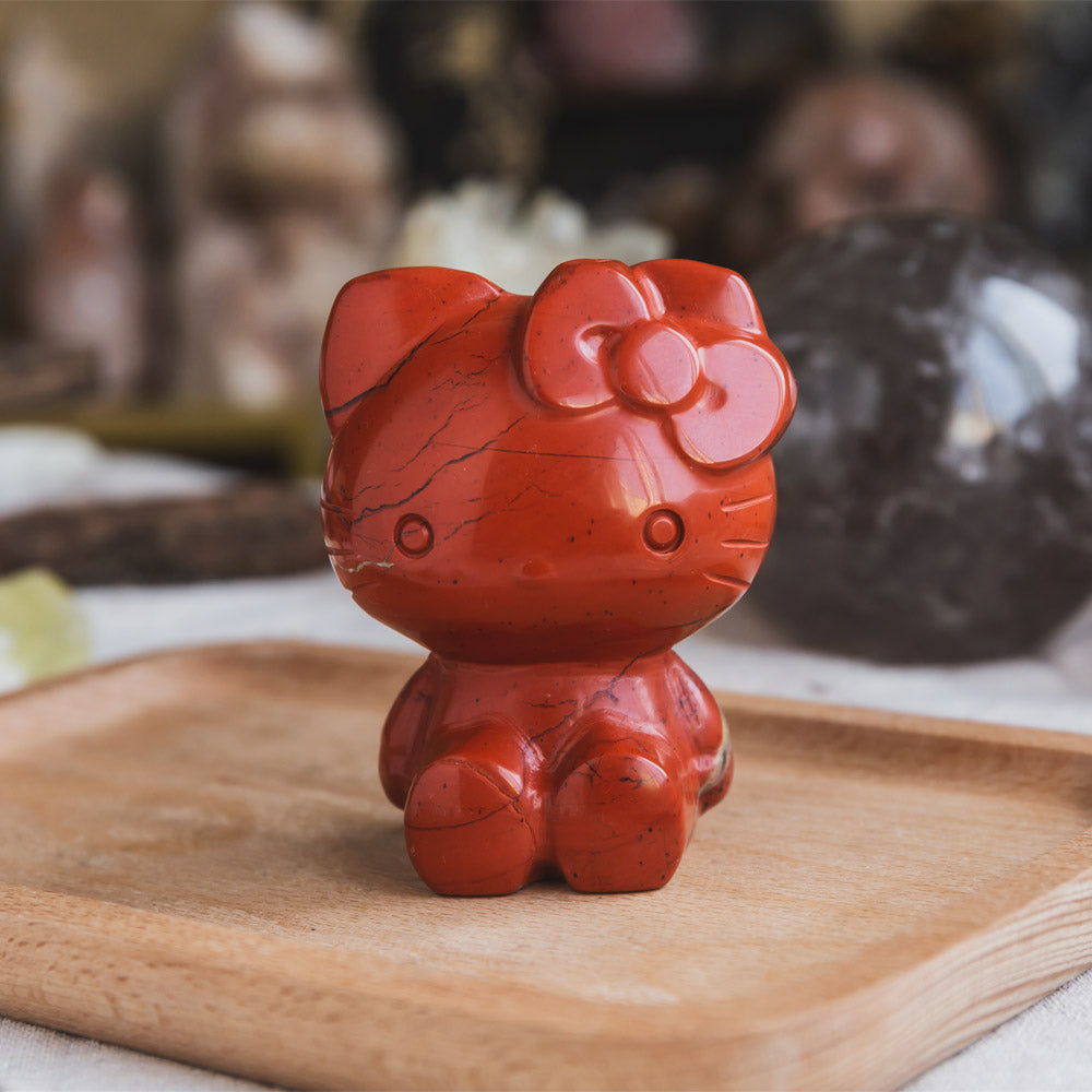 Red Jasper Hello Kitty