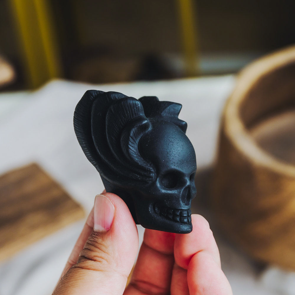 2.5" Black Obsidian Skull