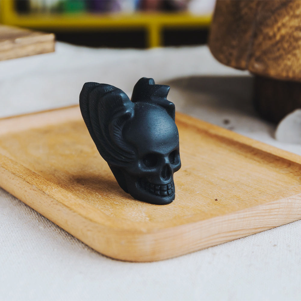 2.5" Black Obsidian Skull