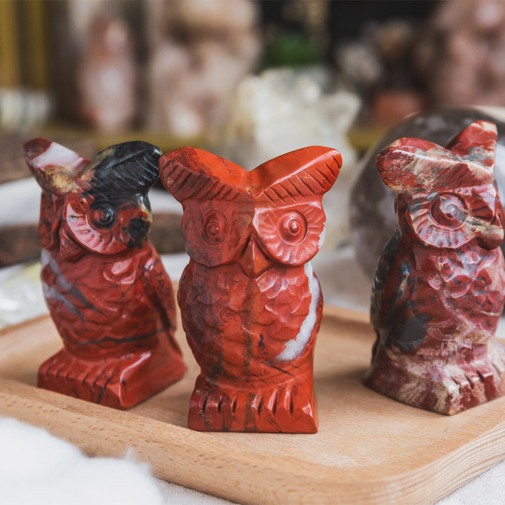 Red Jasper Owl