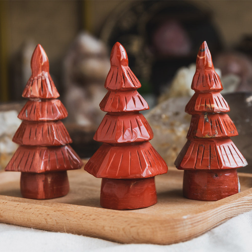 Red Jasper Christmas Tree