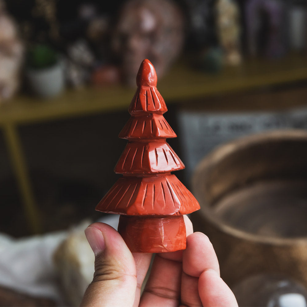 Red Jasper Christmas Tree