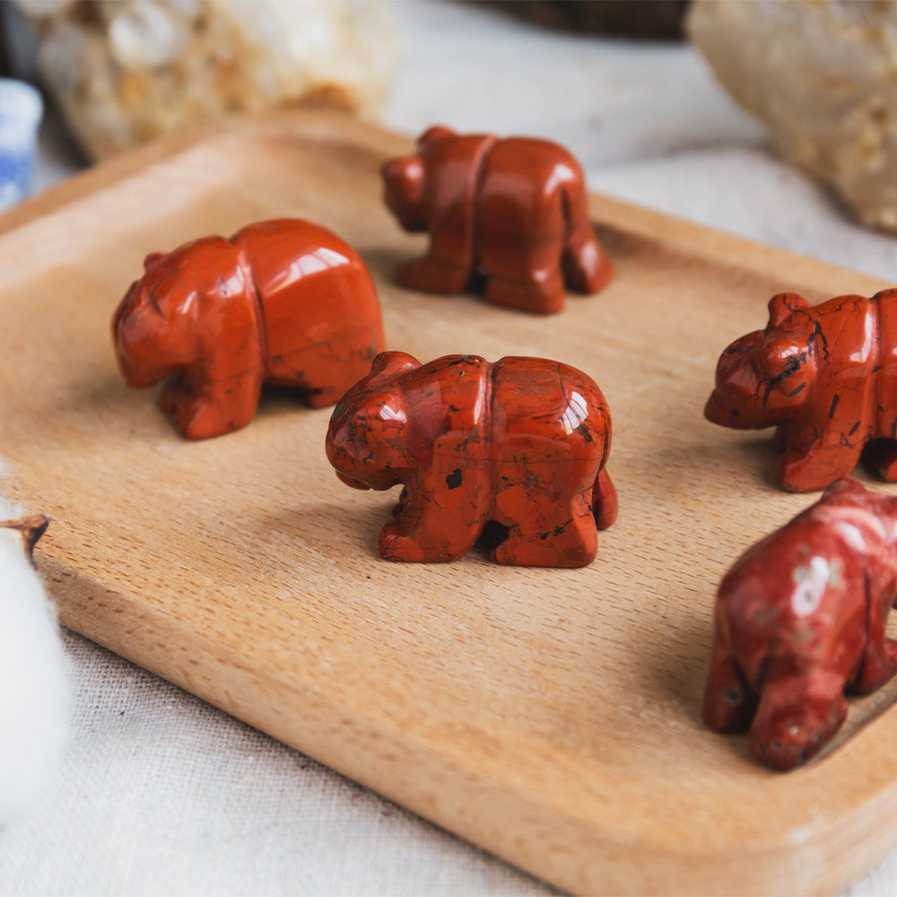 1.5" Red Jasper Bear