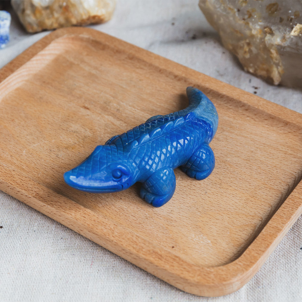 Blue Aventurine Crocodile