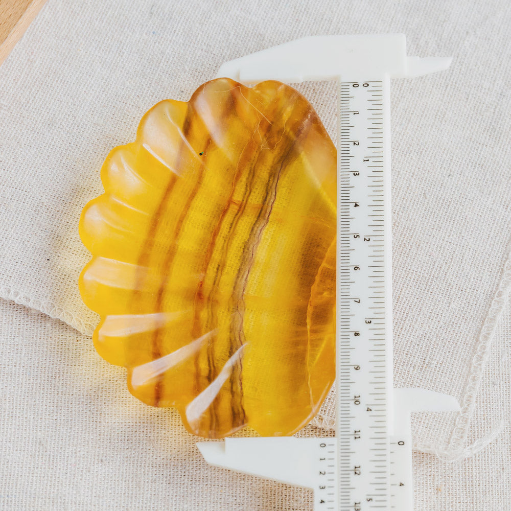 Yellow Fluorite Shell Bowl/Cup