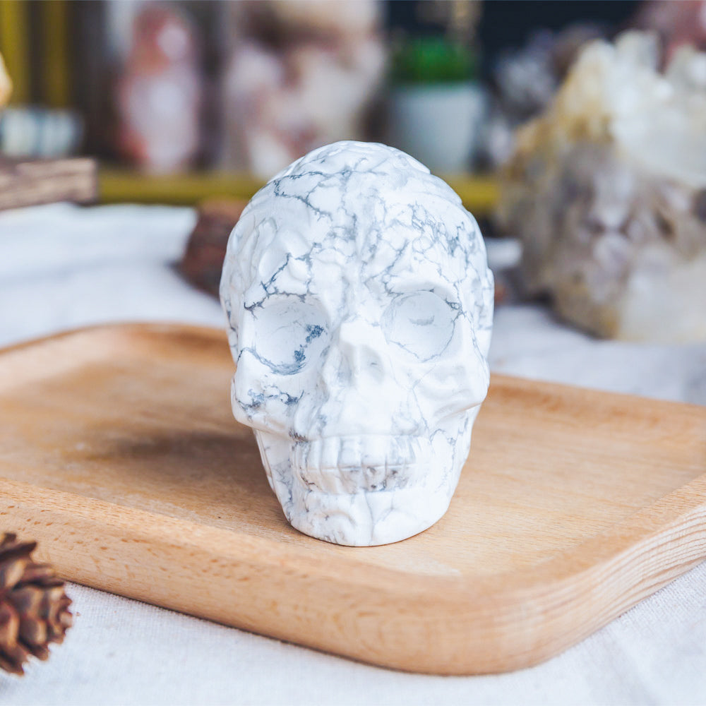 3" Howlite Skull