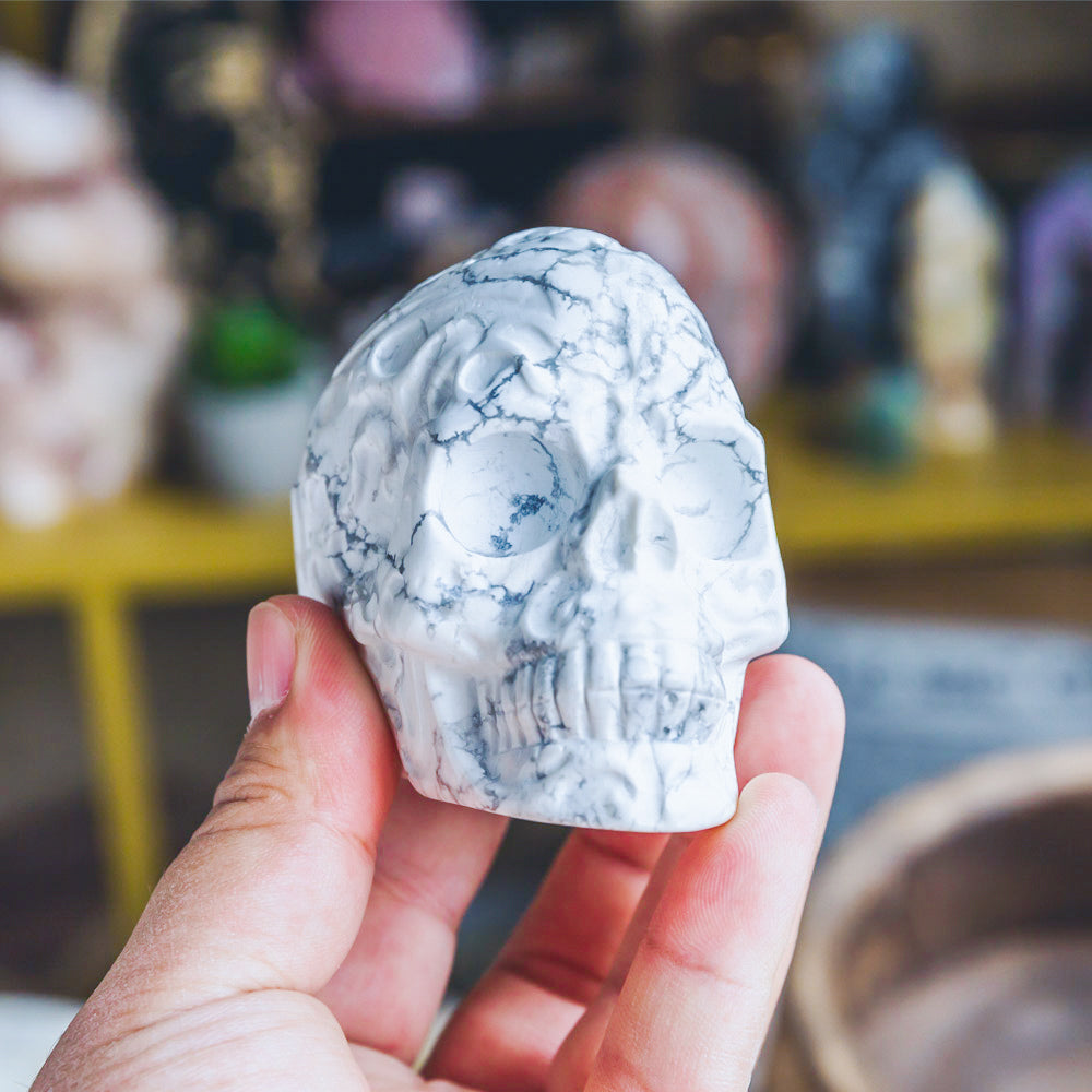 3" Howlite Skull