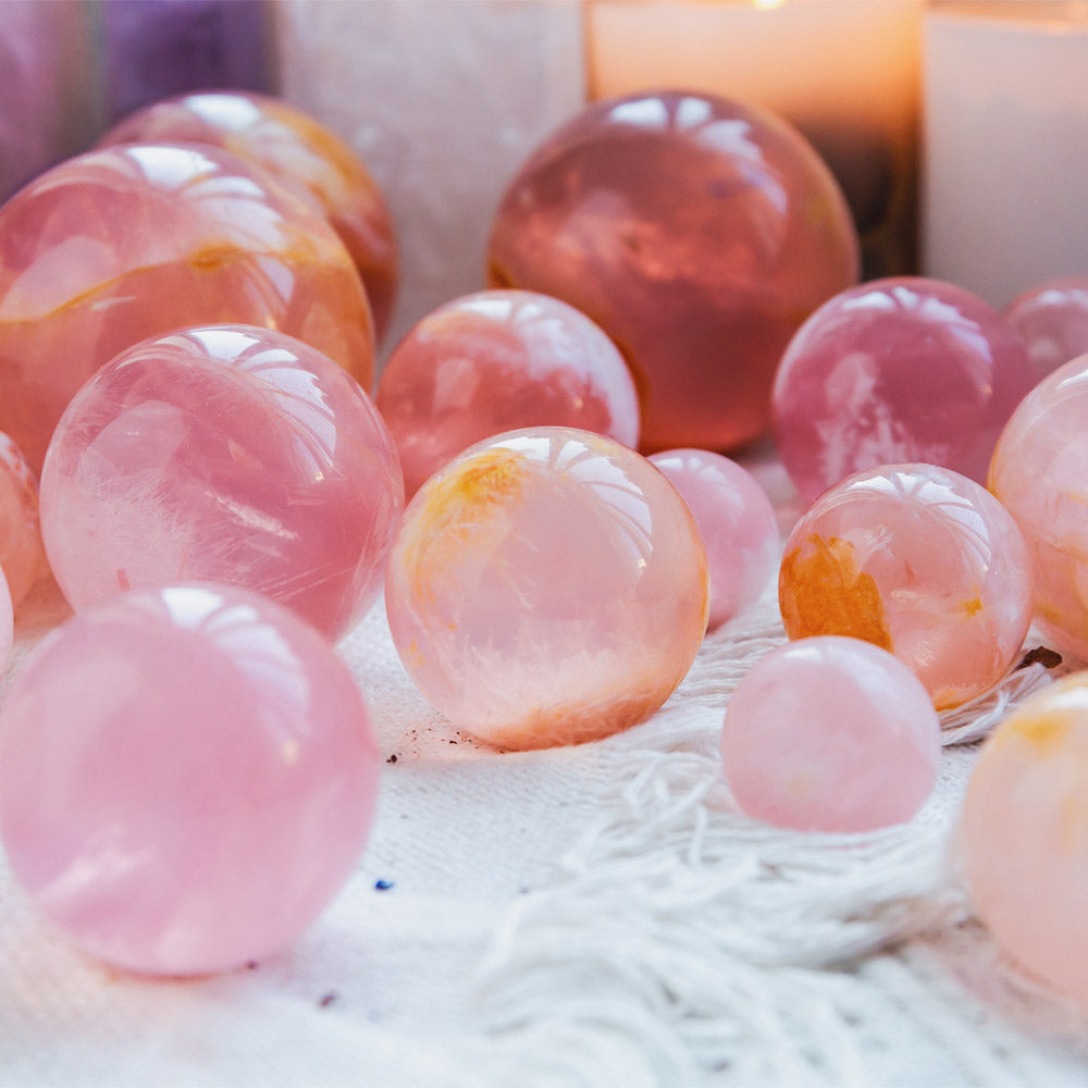 Pink Garden Quartz Sphere