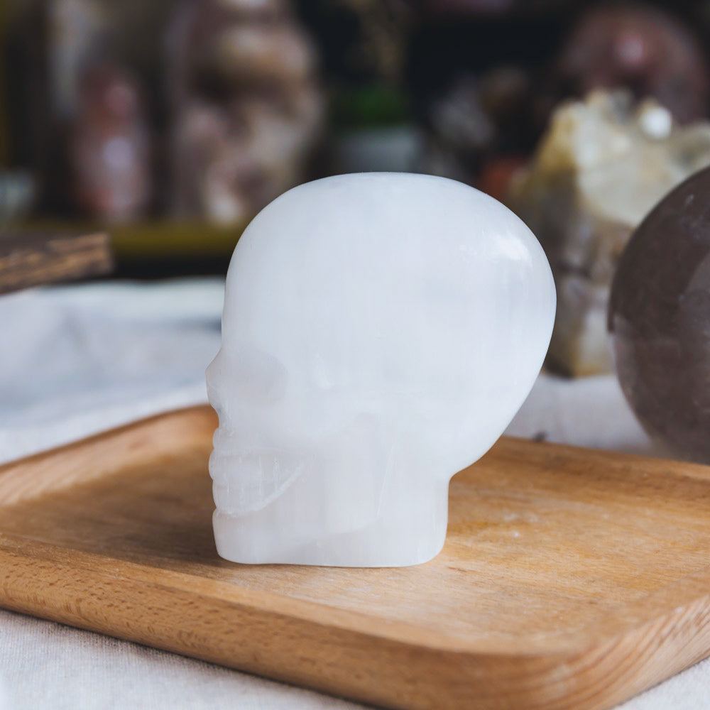 3" Selenite Skull