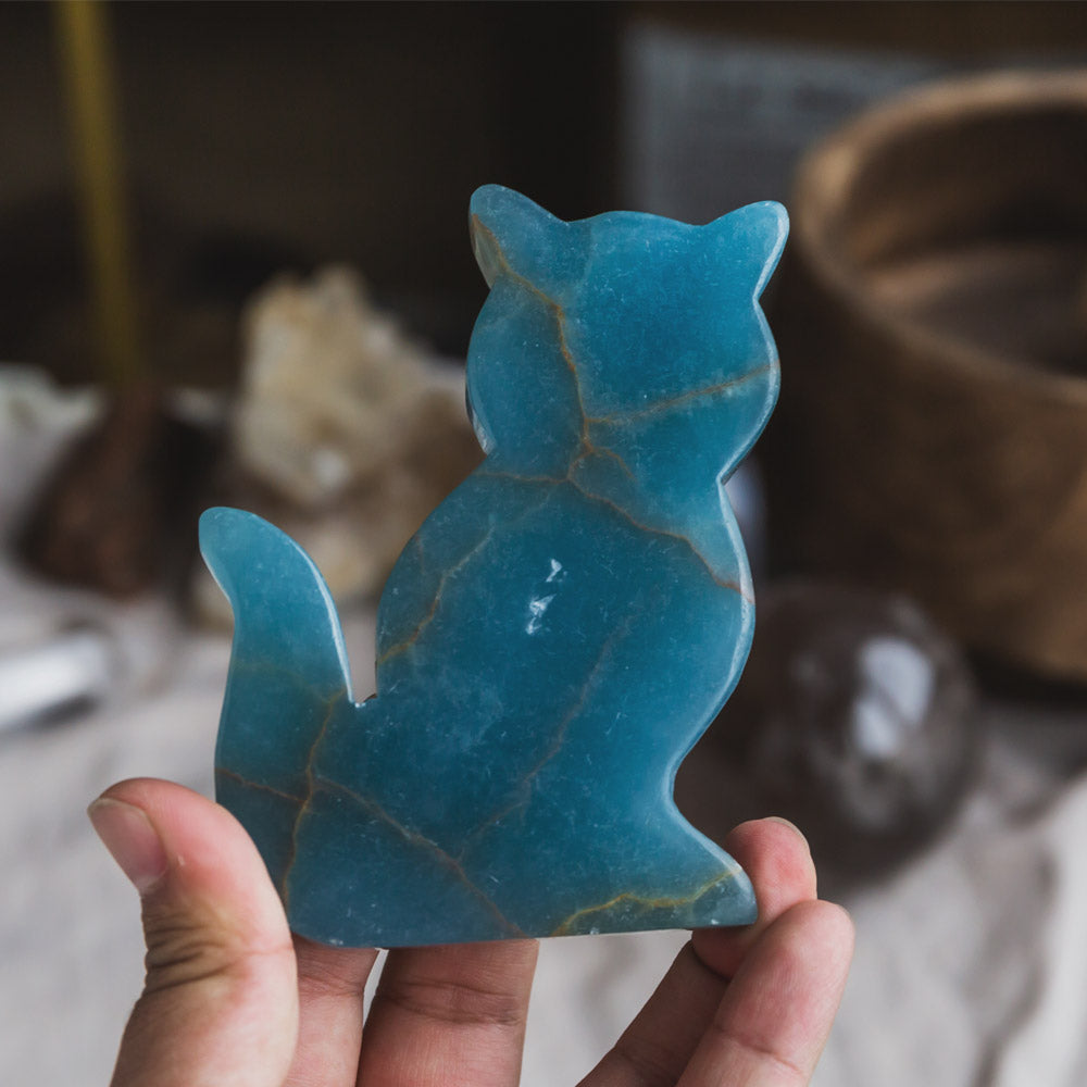 Blue Onyx Cat Slice