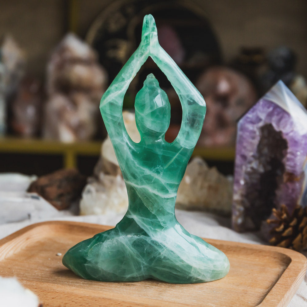 Fluorite Yoga Goddess