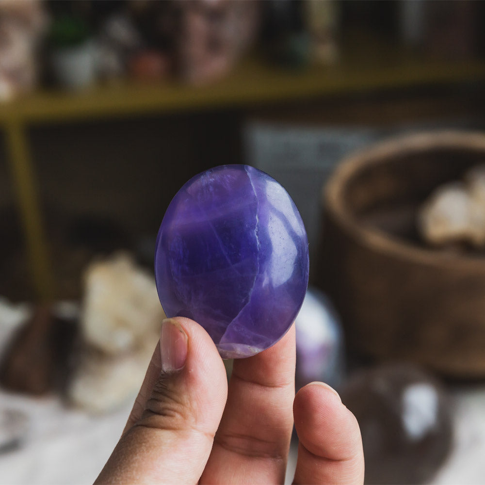 Fluorite Palm Stone