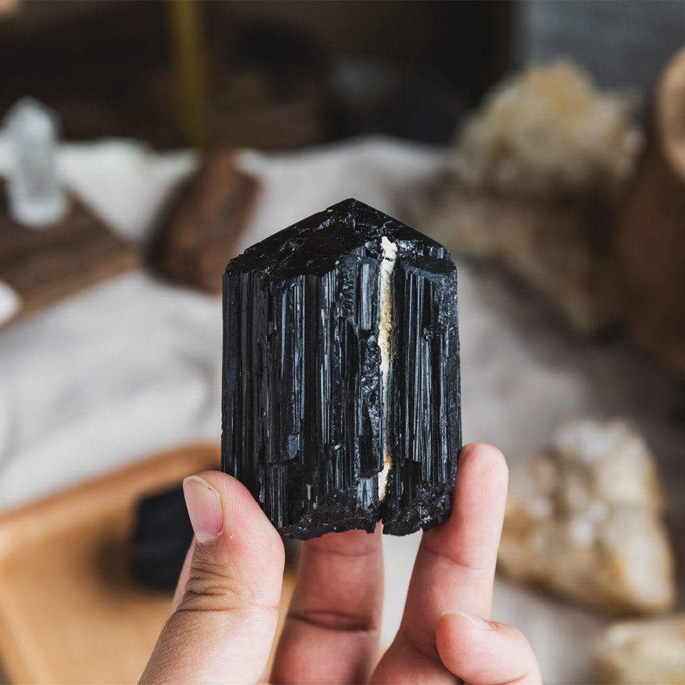 Balck Tourmaline Specimen Point