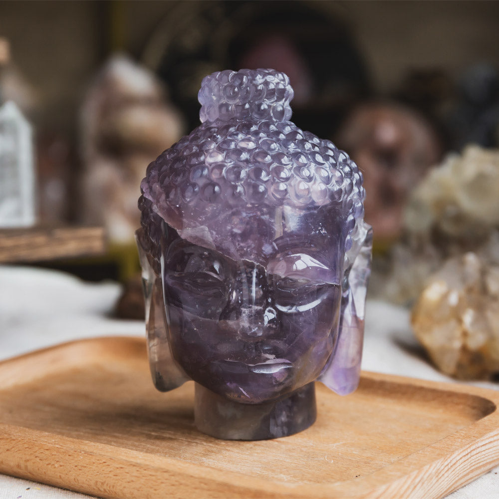 Fluorite Buddha Head