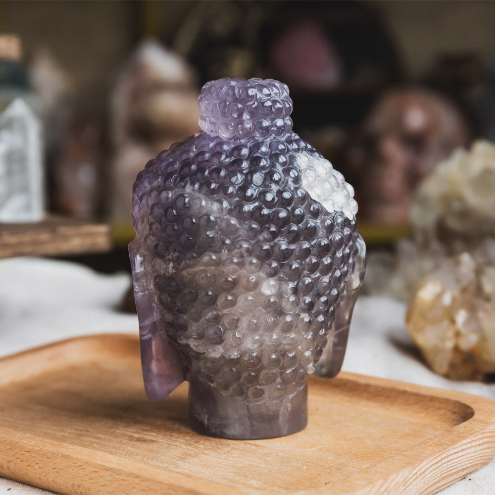 Fluorite Buddha Head